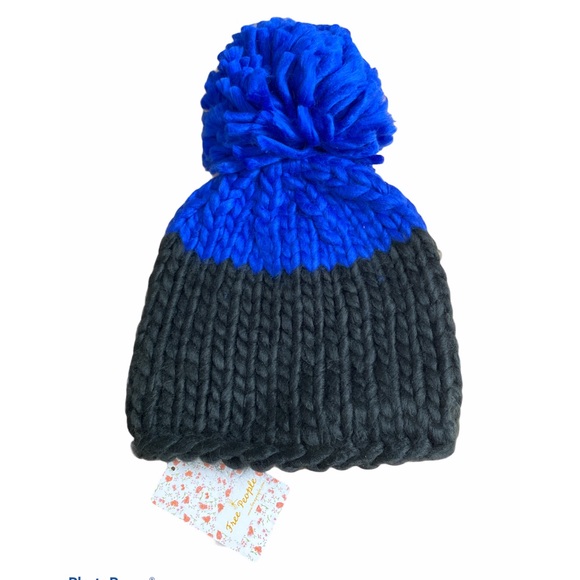 Free People Cozy Up Color Block Pom Beanie - Picture 2 of 4